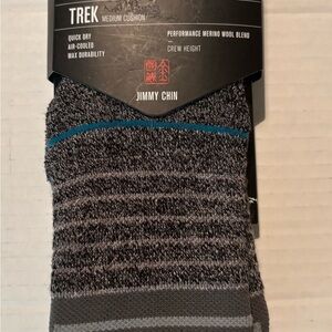Stance Jimmy Chin Trek Mens Crew Wool Blend Socks “NEPAL TREK”SZ M (6-8.5) NWT